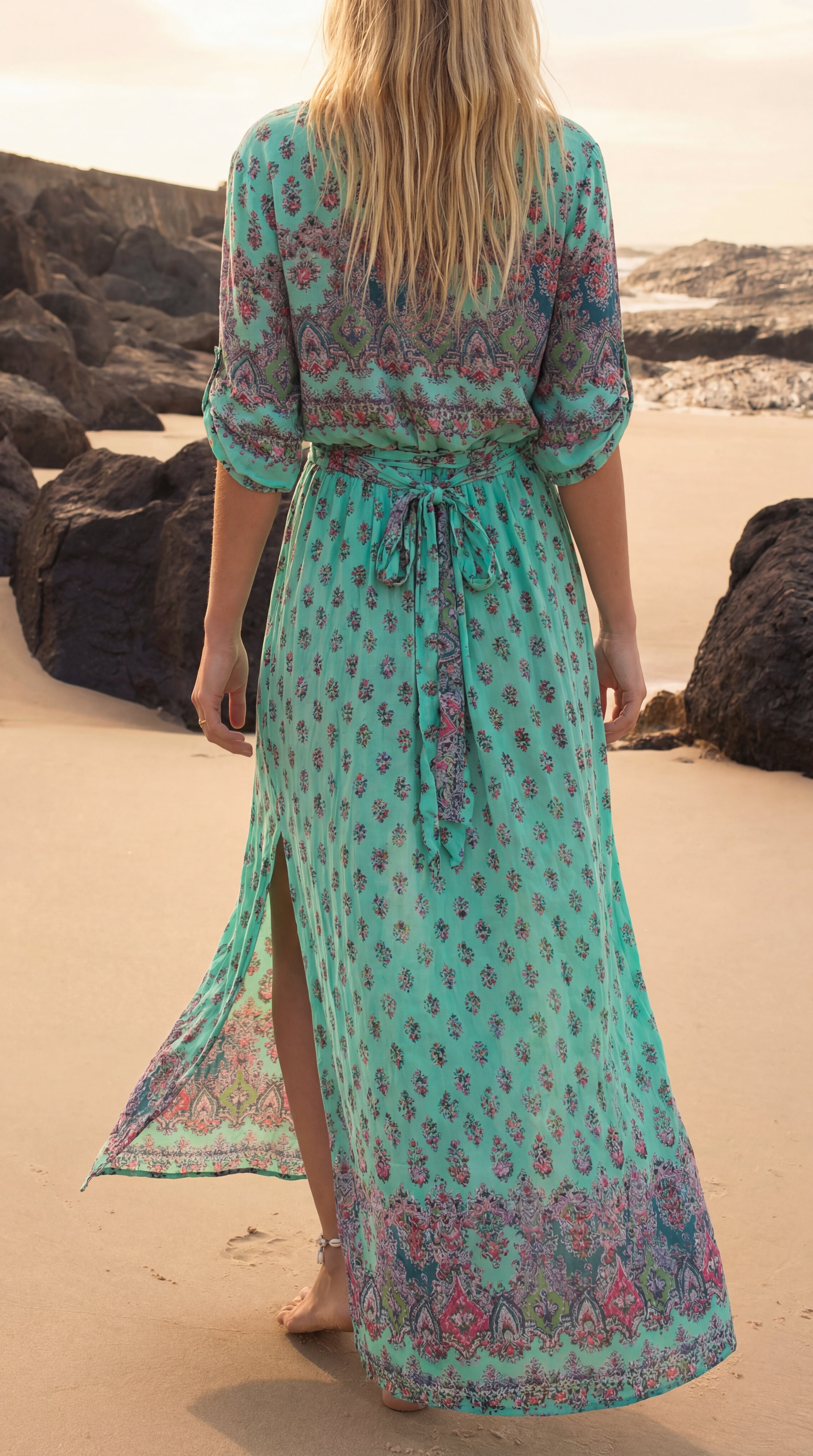 Bohemian Green Dress